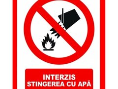 Placuta interzis stingerea cu apa